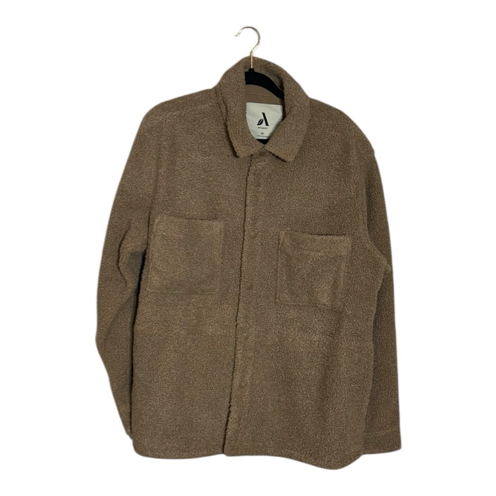 Amazon Men’s Tan Teddybear Sherpa Shacket Size XL NWT NEW